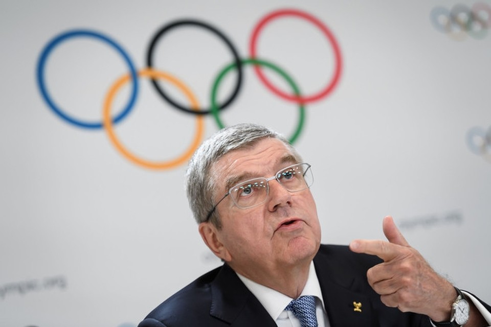 Thomas Bach, de voorzitter van het Internationaal Olympisch Comité (IOC), vrijdag in Lausanne. 