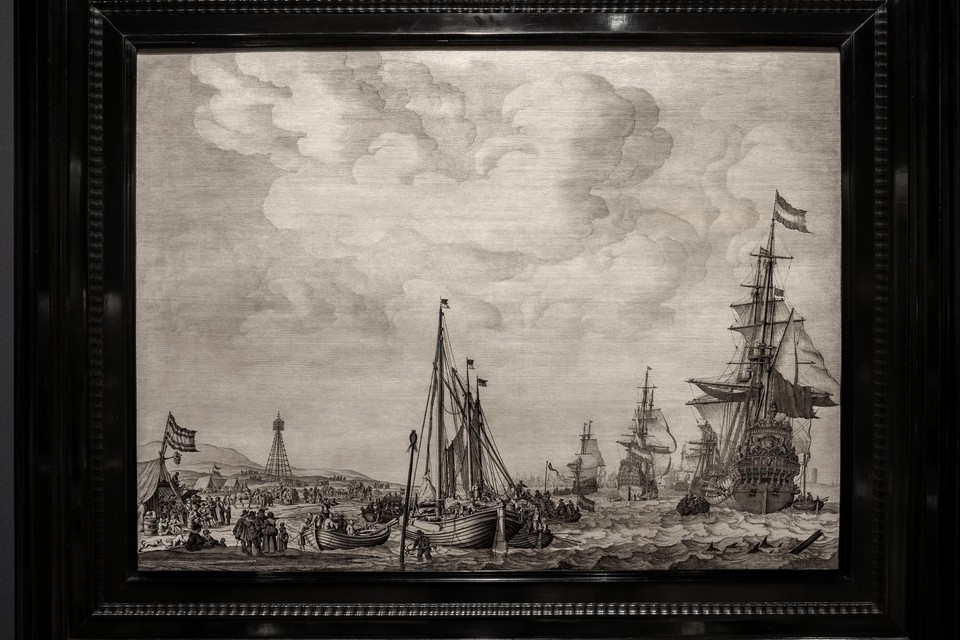 Het penschilderij van Willem van de Velde de Oude uit 1645 is een van de absolute meesterwerken op de Tefaf dit jaar. 