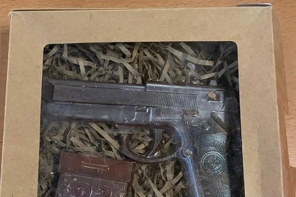 Het pistool van chocolade werd niet op prijs gesteld. 