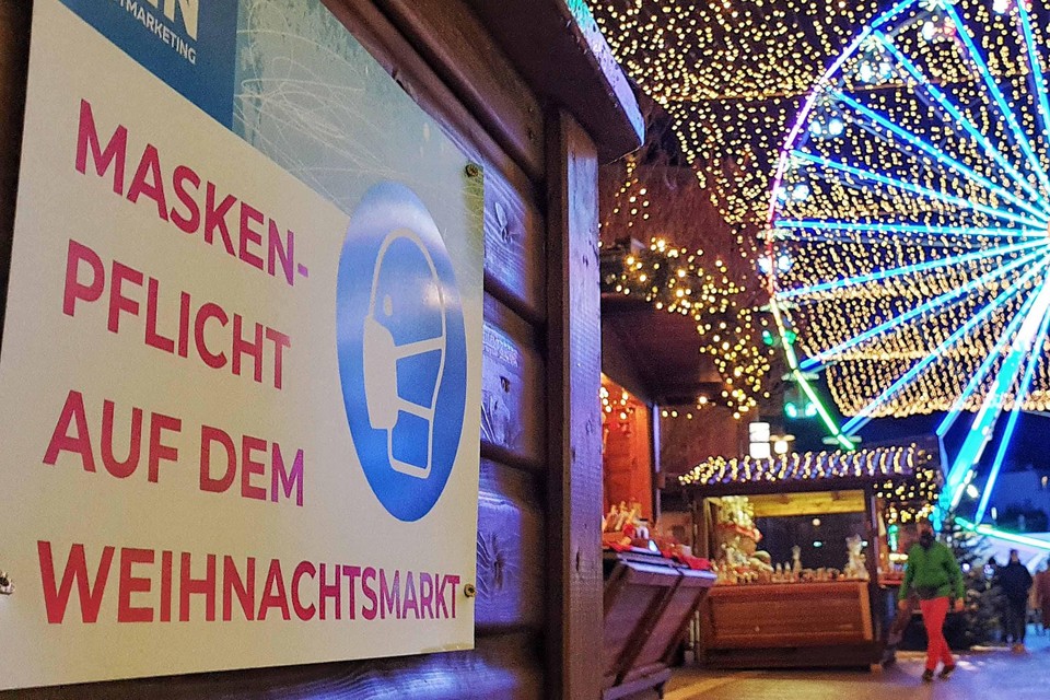 Kerstmarkt in Duitsland. 