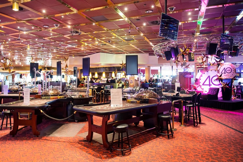 Het Holland Casino in Valkenburg tijdens een eerdere staking.