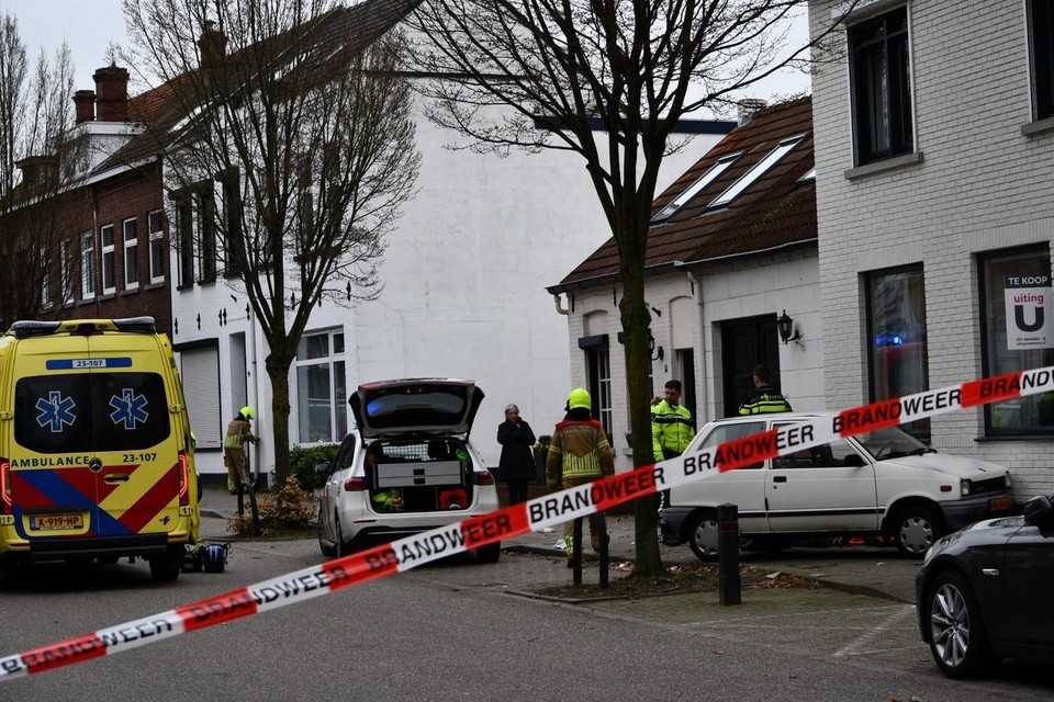 De plaats van het ongeval aan de Leutherweg in Venlo