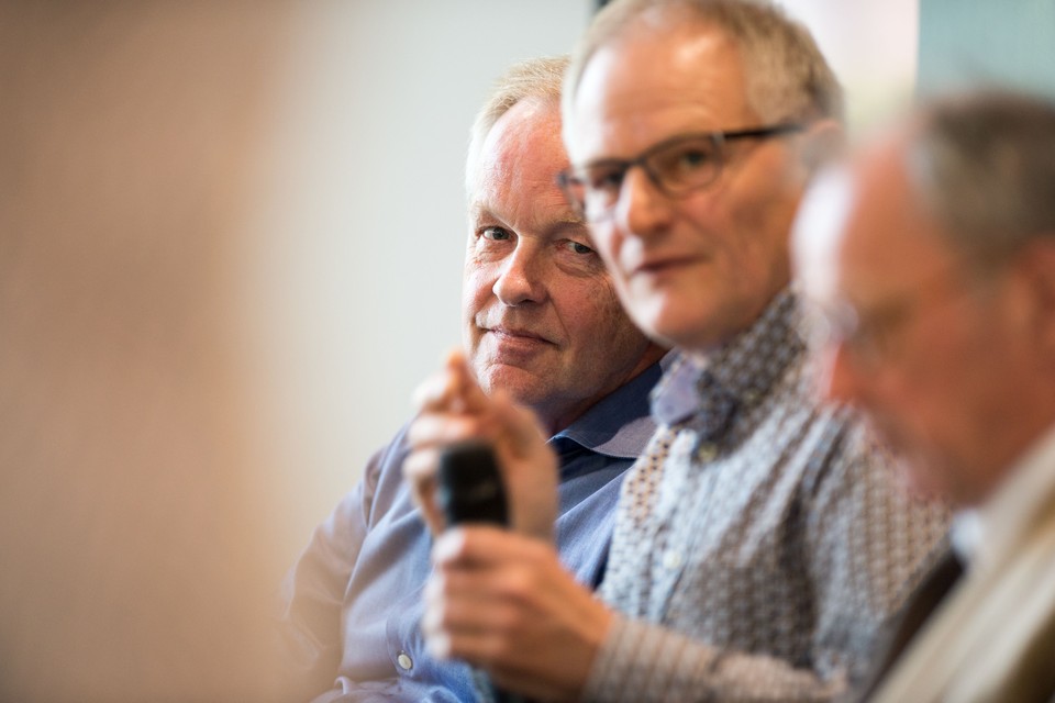 Ad Knotter, Sjaak Koenis en Hans Wansink tijdens het debat over Populisme vloek of zegen.