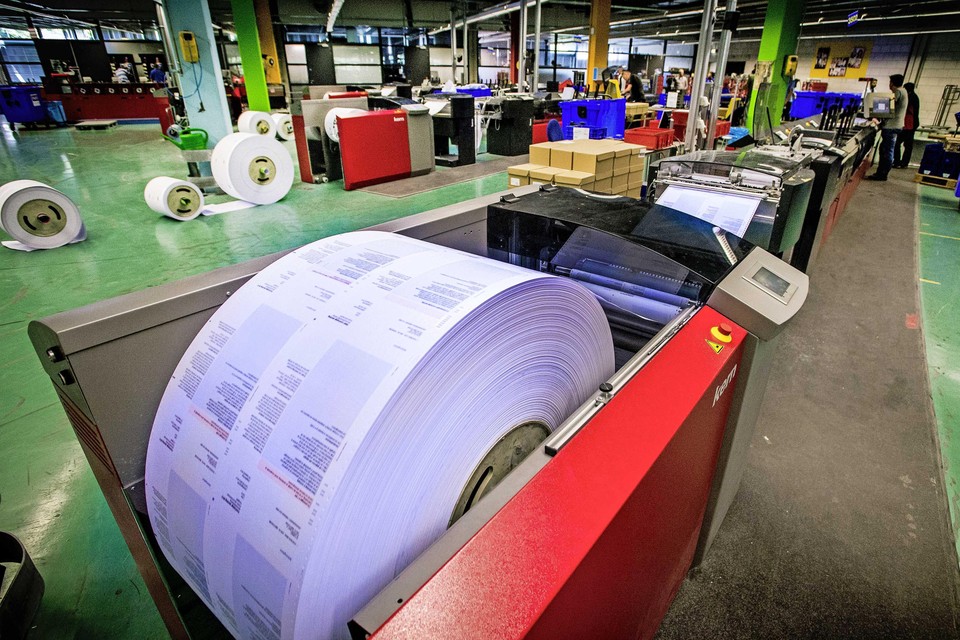 Het printen van belastingdocumenten in Apeldoorn. 