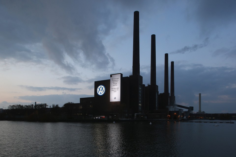 De fabriek van Volkswagen in thuishaven Wolfsburg. 