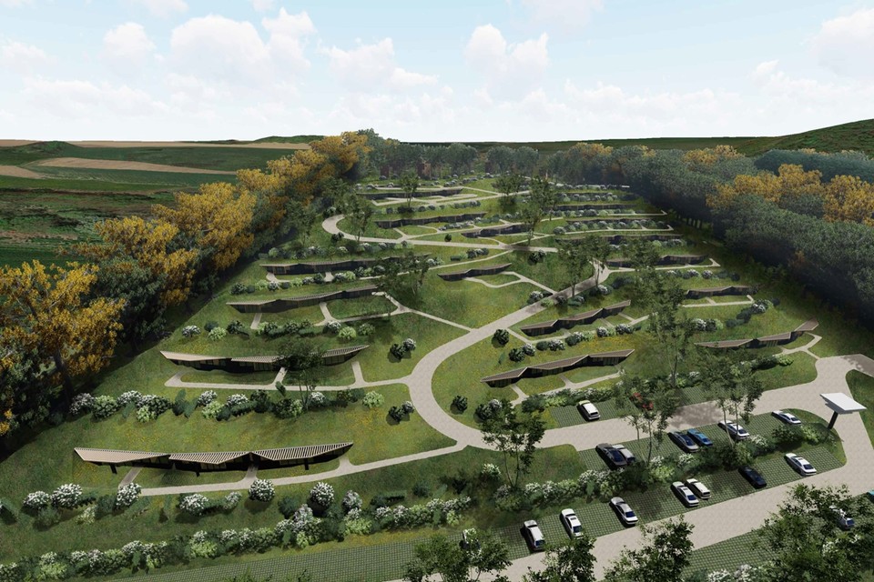 De geplande uitbreiding van het vakantiepark in Euverem. 