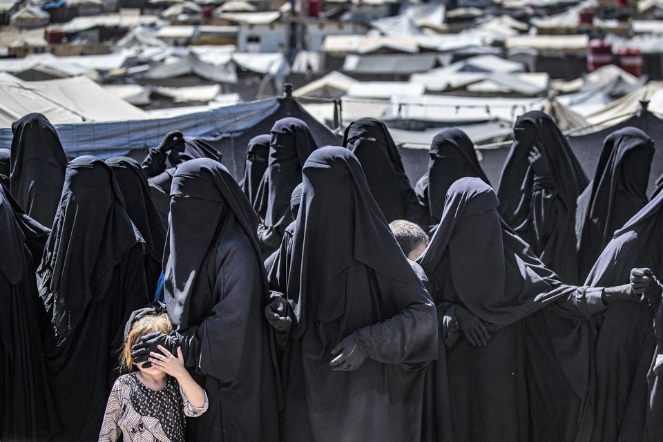 IS-vrouwen in gevangenkamp Al Hol in Syrië