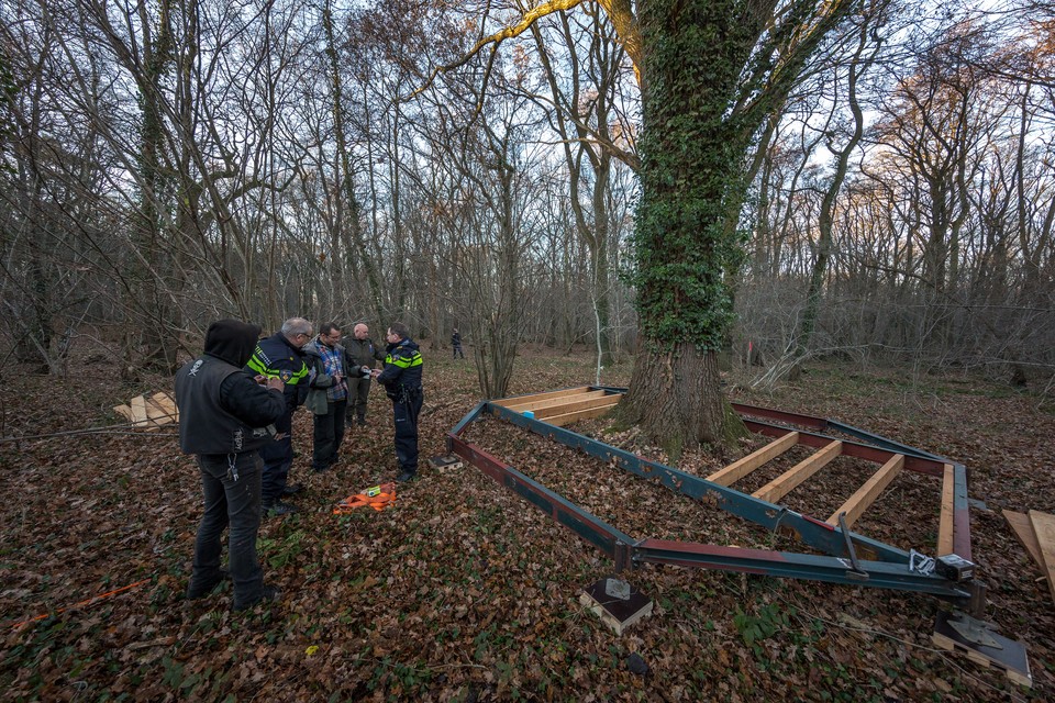 Begin december begon Groenfront! met de bouw van een boomhut.