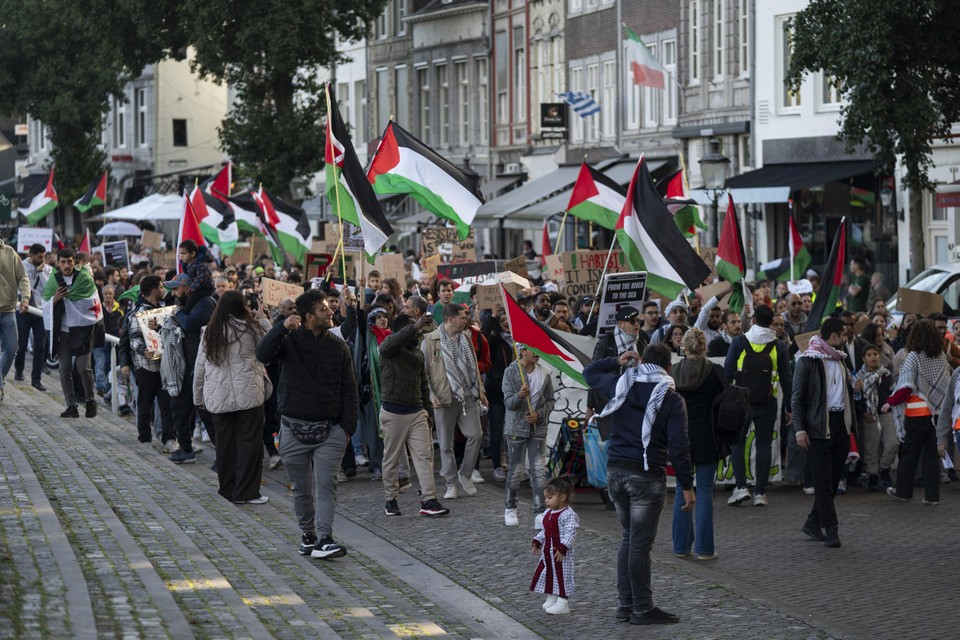 Pro-Palestijnse demonstratie in Maastricht.