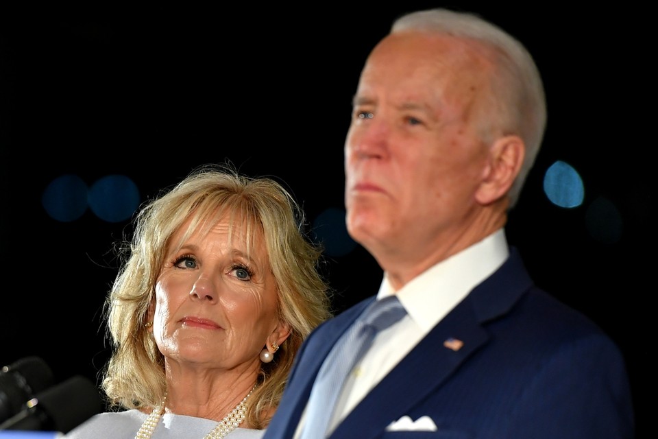 Joe Biden met zijn vrouw Jill 