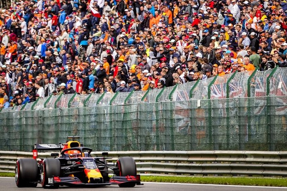 Fans van Max Verstappen vorig jaar in Spa-Francorchamps 