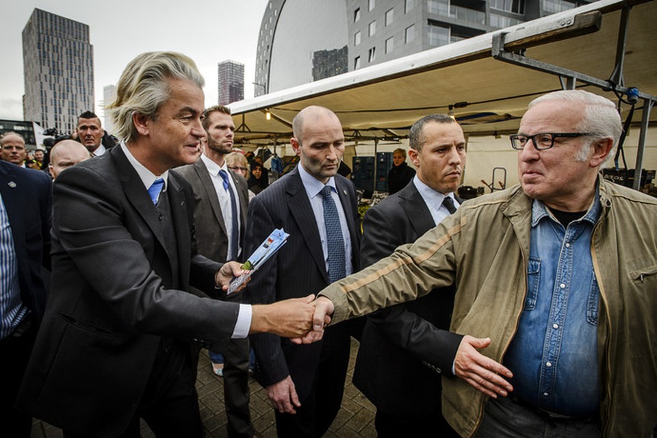 De strenge beveiliging rond PVV-leider Geert Wilders.