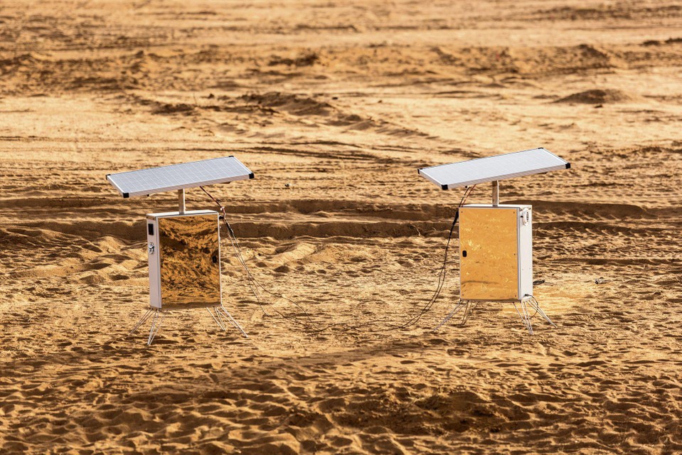 SunGlazier in een woestijn in Mali. 