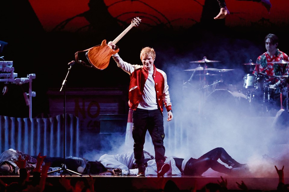 Ed Sheeran tijdens een optreden in 2022.