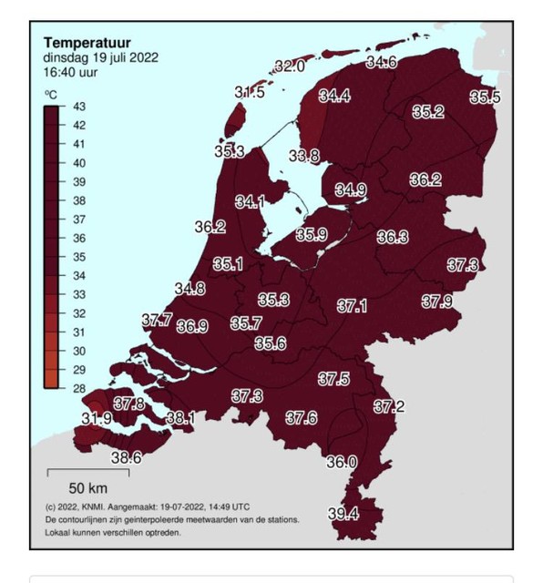 Weggelaten Reductor Integraal Hoogste temperatuur gemeten in Maastricht: 39,5 graden - De Limburger Mobile