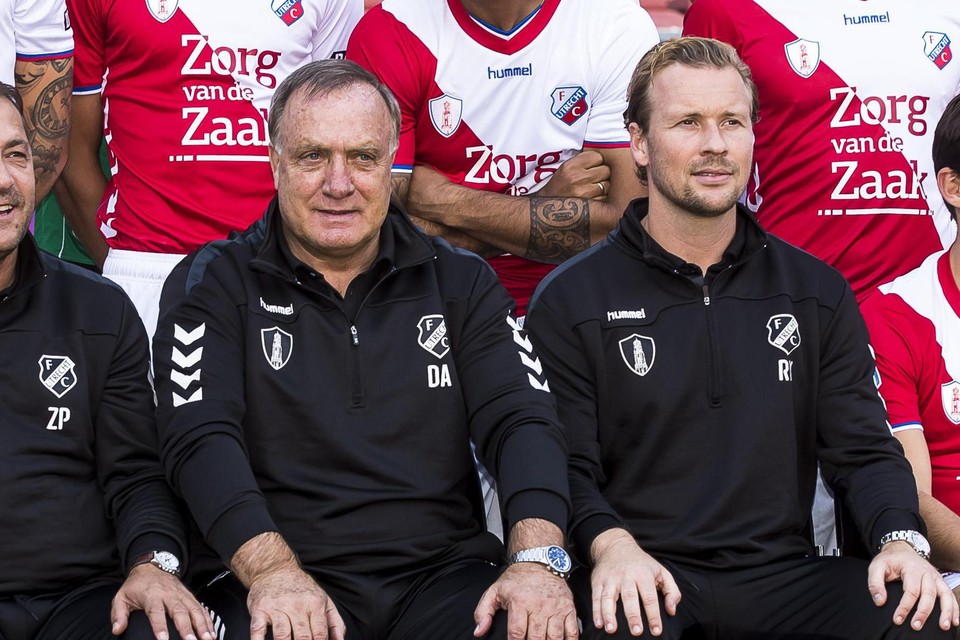 Dick Advocaat en Rick Kruys bij FC Utrecht in 2018.