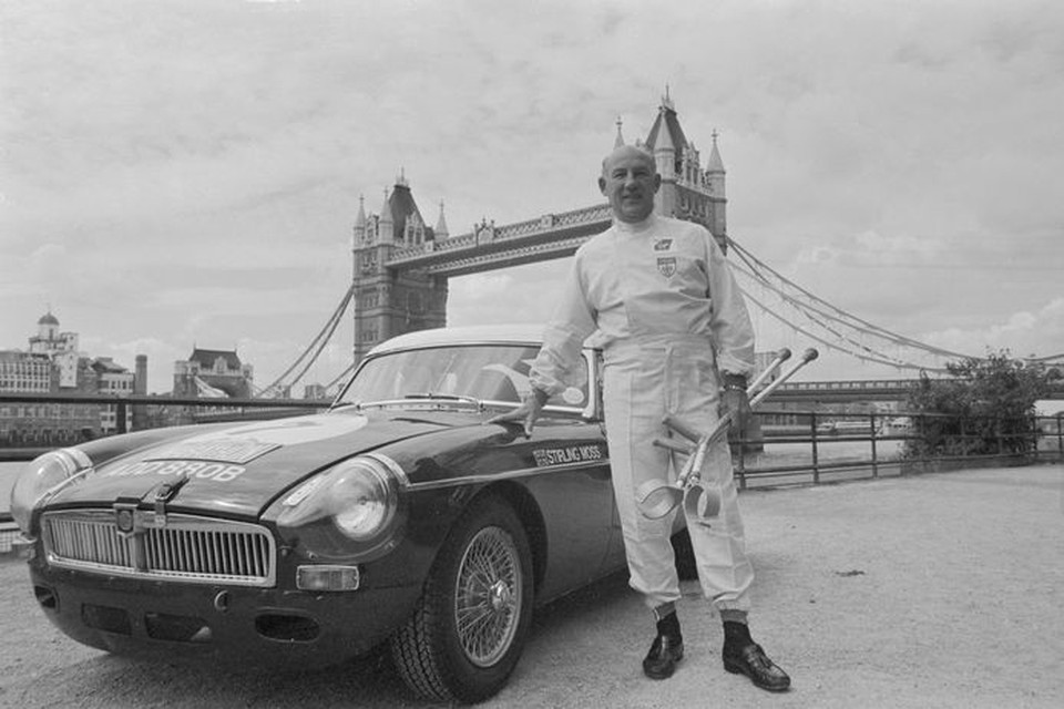 1990: Stirling Moss in Londen. 