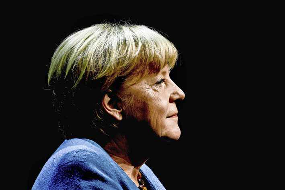 Voormalig bondskanselier Angela Merkel dinsdag in Berlijn. 
