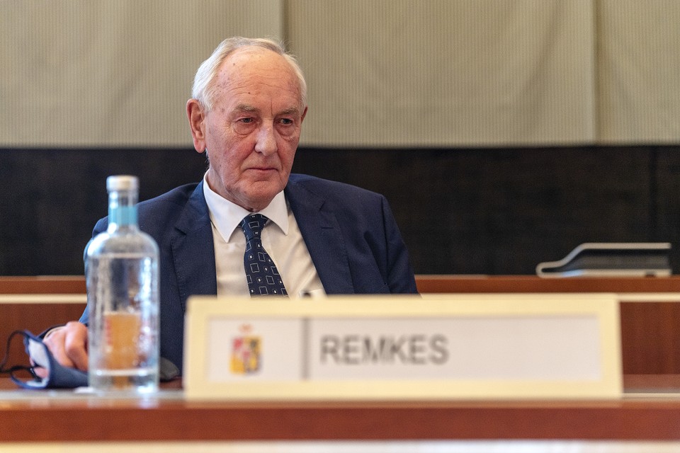 Waarnemend gouverneur Johan Remkes tijdens een integriteitsdebat in Provinciale Staten in juni. 
