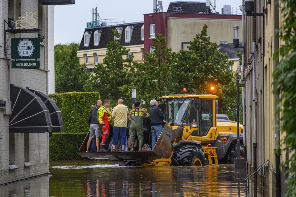 Evacuatie in Valkenburg in juli 2021.