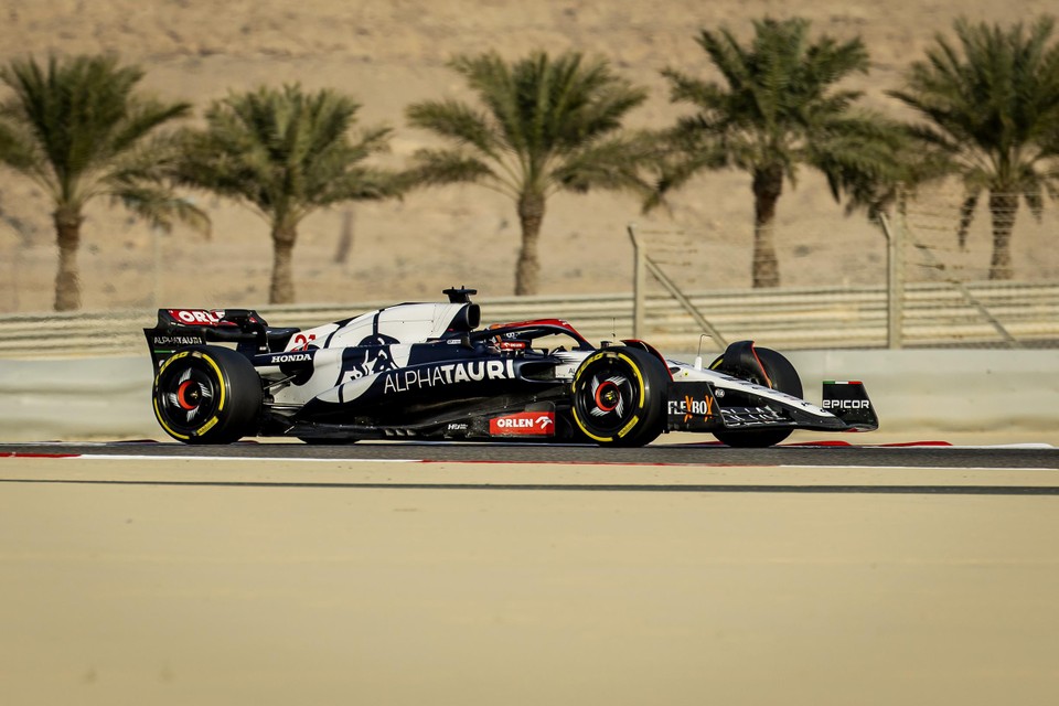 Nyck de Vries tijdens de testdagen in Bahrein van eind februari.