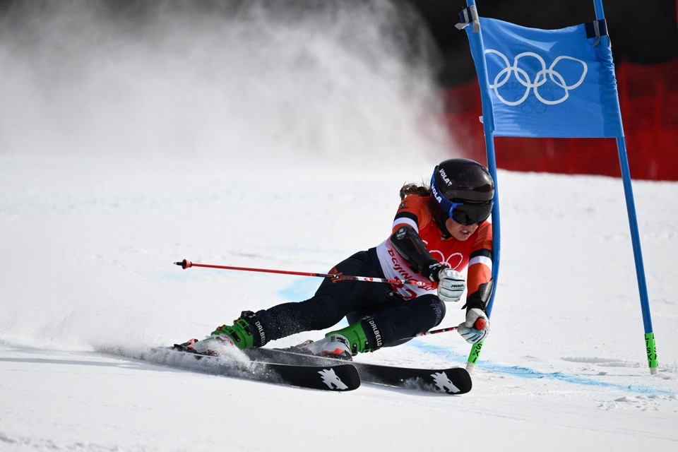 Adriana Jelinkova tijdens haar olympisch debuut, dat uitloopt op een deceptie. „Mijn lichaam was naar de kloten.” 
