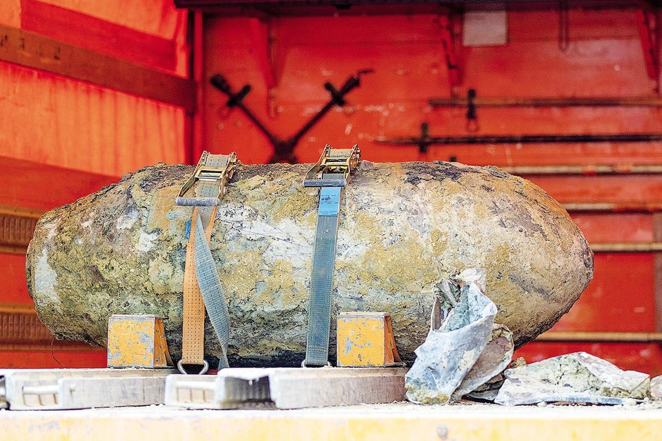 De 500 kilo zware bom in die Aken werd gevonden. 