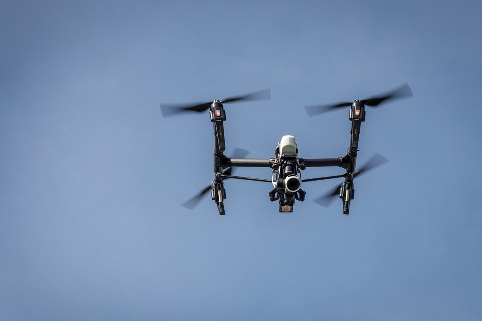 Een drone kan snel wildschade taxeren. 