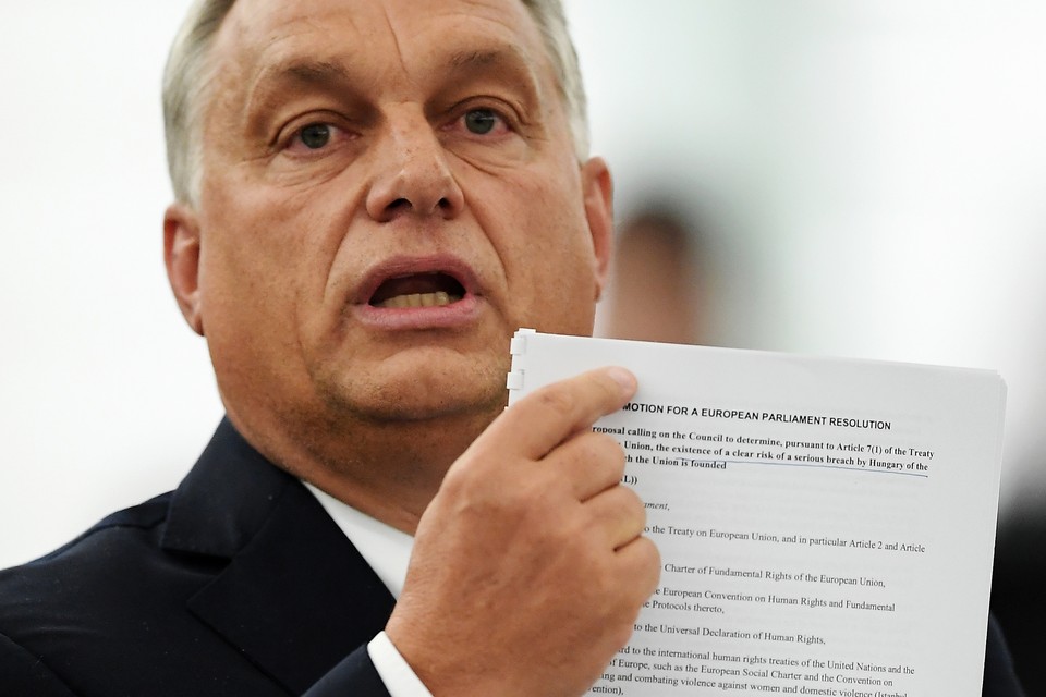 De Hongaarse premier  Viktor Orban.