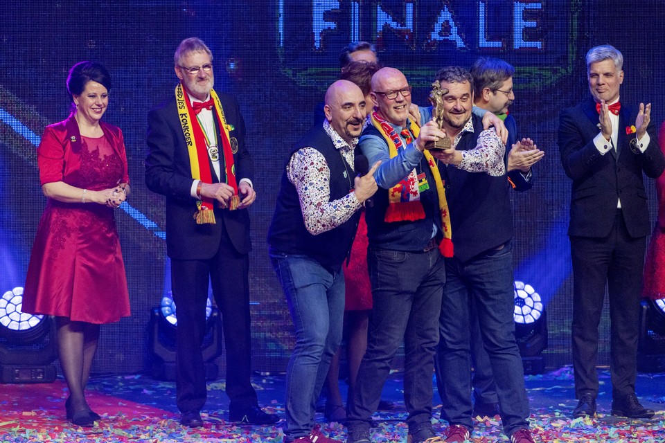 De LVK-winnaars van vorig jaar, Spik en Span, tijdens de finale in Echt; zo zal het er dit jaar vanwege corona niet uitzien. 
