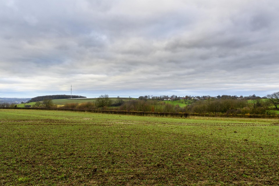 Het plateau van 18 hectare waarop Voncken zijn Boerderij van de Toekomst wil realiseren.  