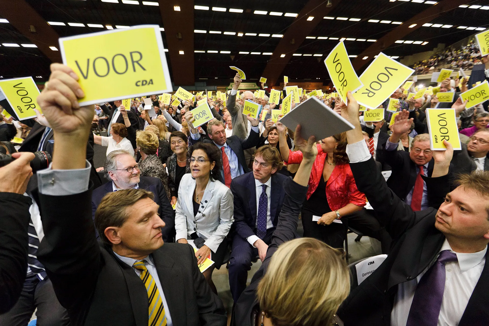 CDA-congres in de Rijnhal in Arnhem, in 2010. Dat was het jaar dat het misging, vinden veel CDA’ers. 