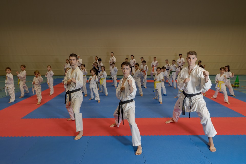 Karateka’s Brian (links),Jordy (midden) Rob (rechts) Timmermans. 