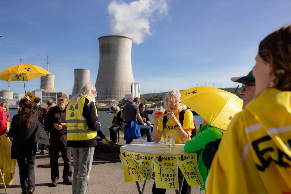 Eerdere acties tegen het openhouden van de kerncentrale in Tihange.
