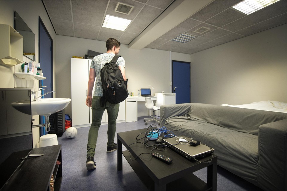 Voorbeeld van een studentenkamer. 