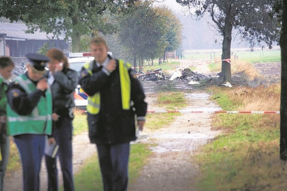 De vliegtuigcrash bij Weert in 2009. 