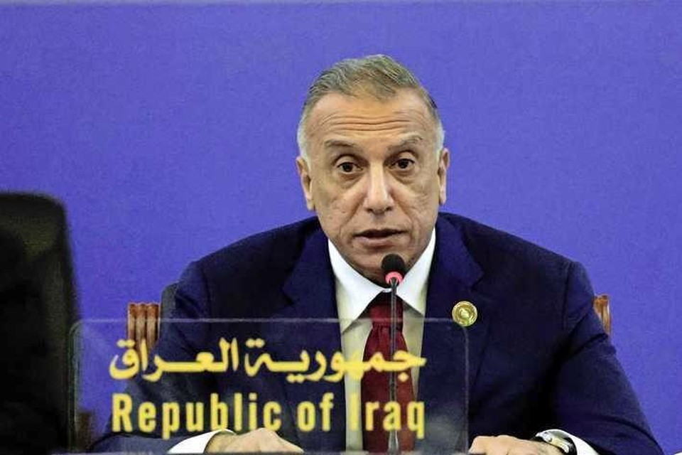 De Iraakse premier Mustafa al-Kadhemi.   