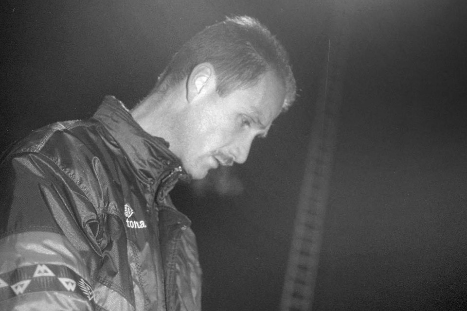 Rob Landsbergen als trainer van Panningen. 