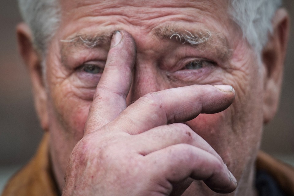 Herman Gelissen enkele uren na de brand.