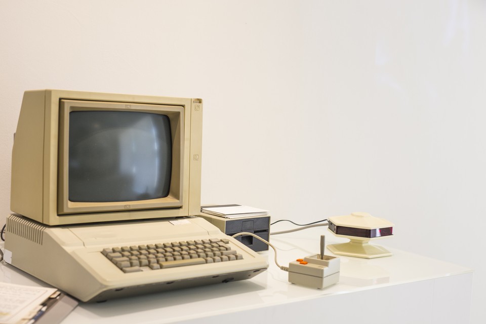 Een Apple Machintosh II uit vervlogen tijden. 