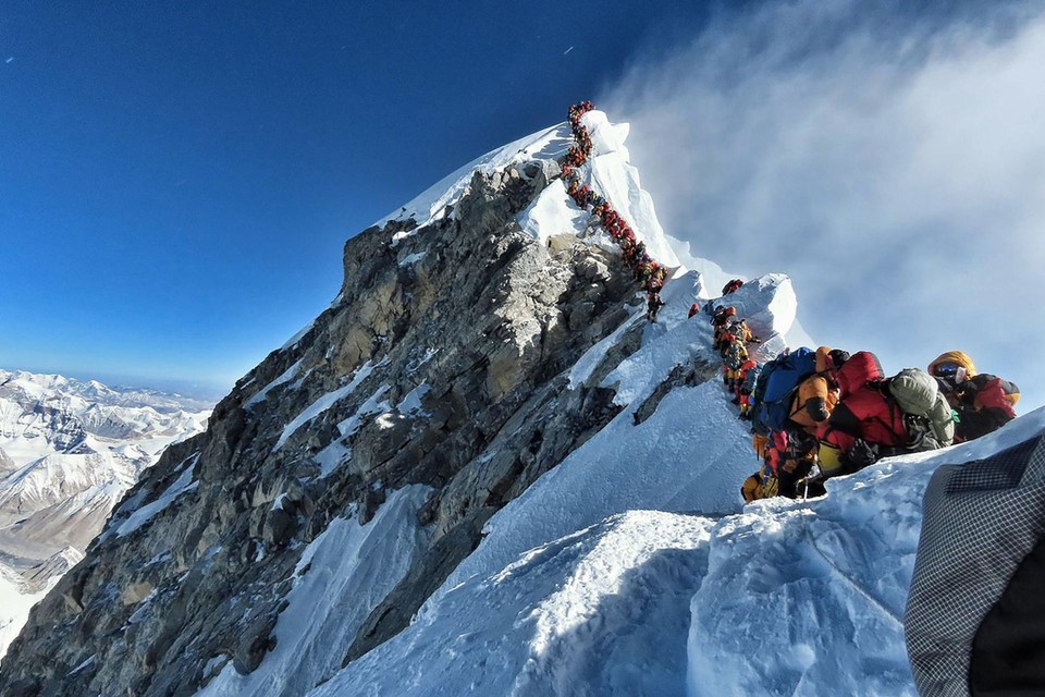 File op de Mount Everest. 