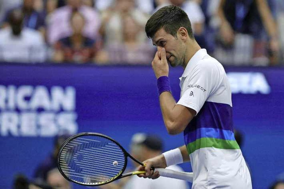 Novak Djokovic is zeer geëmotioneerd. 