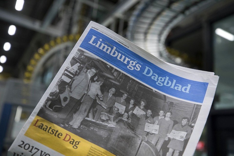 Voor de allerlaatste keer wordt bij onze drukkerij in Beringen het Limburgs Dagblad gemaakt.
