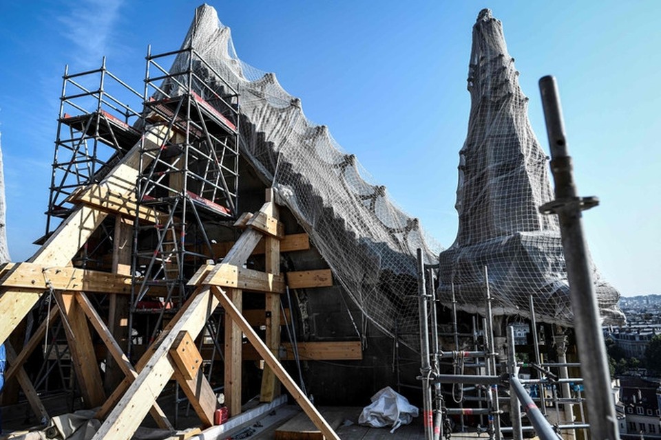 Herstelwerkzaamheden aan de Notre-Dame-de-Paris. 