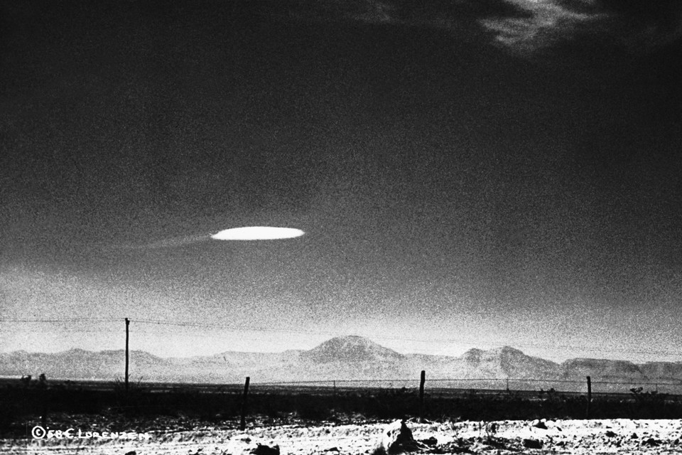 ‘Schotel’ boven woestijn New Mexico (1957): geen duidelijke verklaring. 