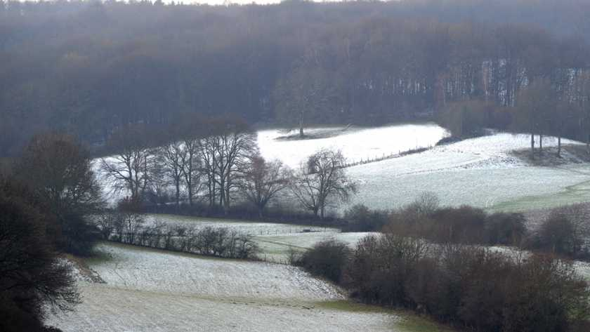Archiefbeeld: sneeuw in de Limburgse heuvels. 