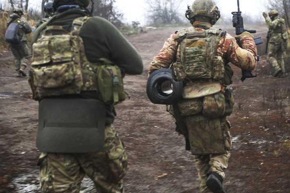 Oekraïense soldaten op een geheime locatie in de regio Donetsk. 