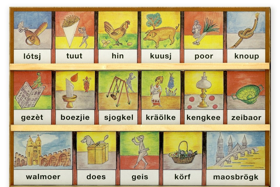 Een leesplankje om het Maastrichts dialect te leren. 