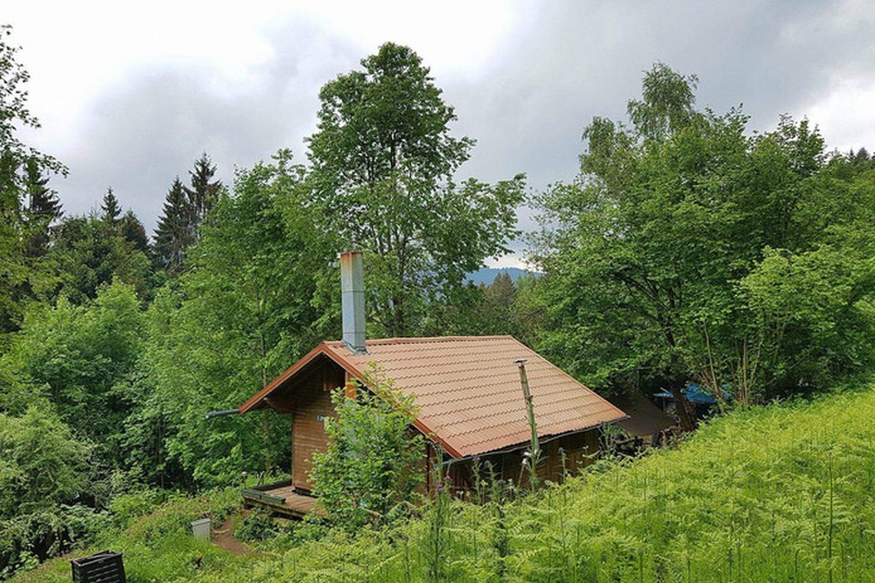 De hut in de Vogezen van de stichting Randoloup NatureWise. Brech zou het beheer van de berghut overnemen.