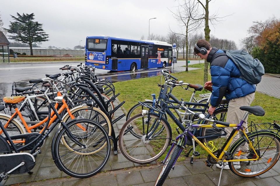 De bushalte, net buiten Maasbree